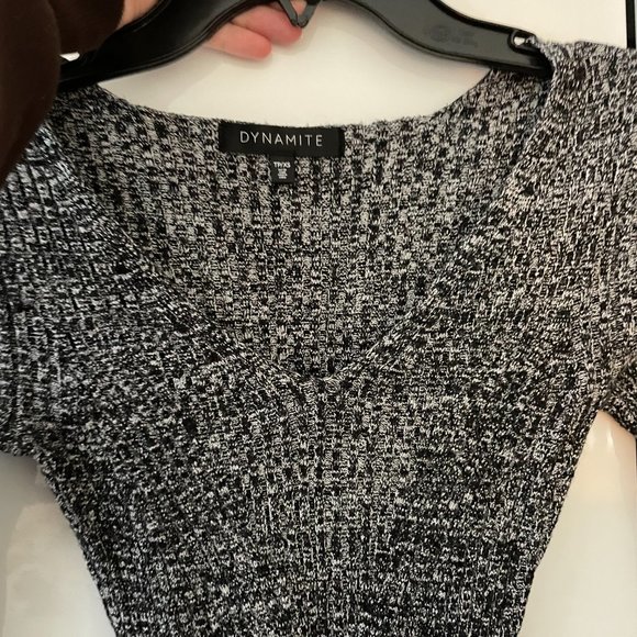 Dynamite V Neck Bodycon Dress - Picture 2 of 7